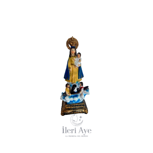Virgen caridad del cobre azul 8"