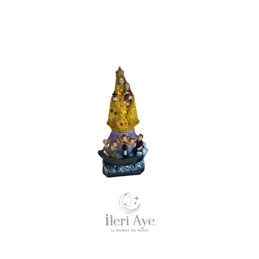Virgen caridad del cobre amarilla 8"