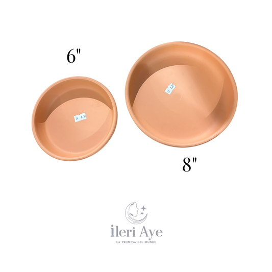 Plato de barro 6" y 8"