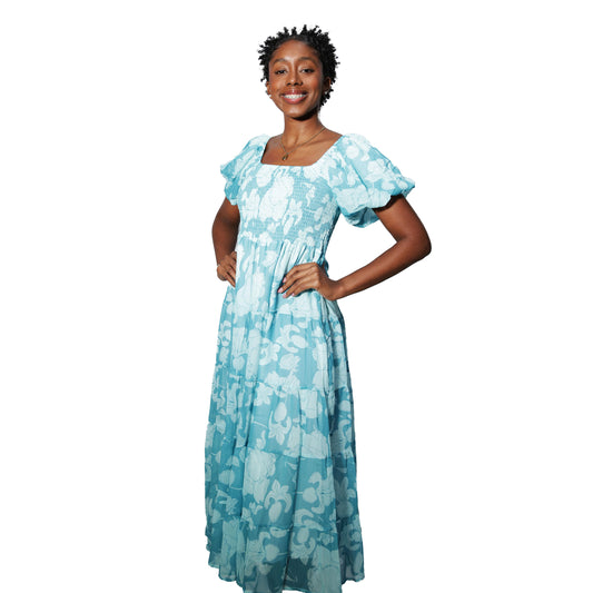 Vestido Elegante de Mujer con Cuello Barco | Color Sólido, Manga Corta – Venta al por Mayor - M