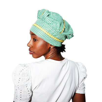 Gorro Tipo Panadero (Quilla) Ritual | Disponible para Yemayá, Oshún, Elegguá, Oggún y Changó - Azul- yemaya
