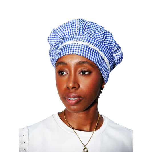 Gorro Tipo Panadero (Quilla) Ritual | Disponible para Yemayá, Oshún, Elegguá, Oggún y Changó - Azul- yemaya