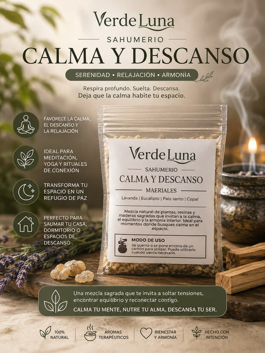Sahumerio de Calma y Decanso | VerdeLuna