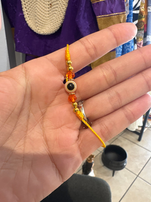 Pulsera de Amarilla y ojo turco | Espiritual, proteccion